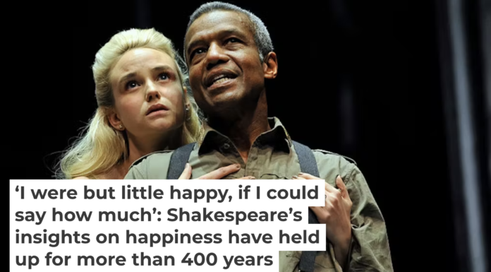 Joanna Vanderham as Desdemona and Hugh Quarshie as the title character in a Royal Shakespeare Company production of ‘Othello.’ Robbie Jack/Corbis via Getty Images